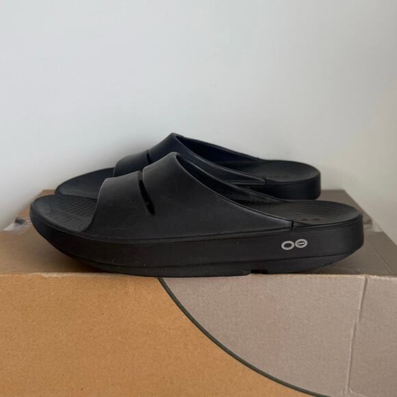OOFOS Ooahh Sport Slide Sandal BLACK MATTE - M 6- W 8 main image 10